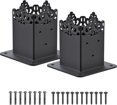 Base poste 4x4 3.6x3.6pulg anclaje madera resistente 2 Uds