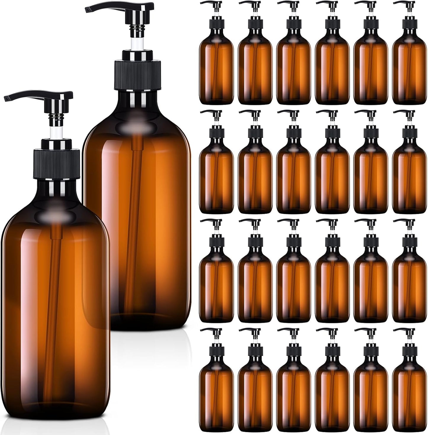 24 Dispensadores Jabón Botellas Plástico 8.45oz Recargable