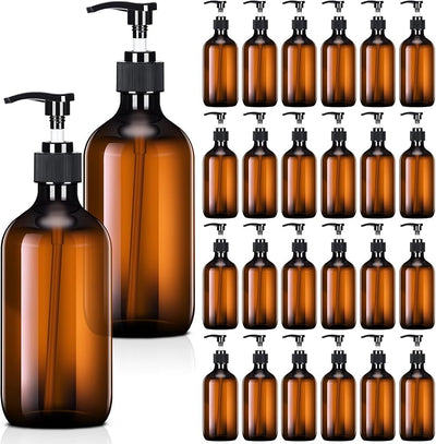 24 Dispensadores Jabón Botellas Plástico 8.45oz Recargable