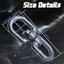 6 Ganchos Acero Inox M4 Doble Extremo Colgador Plantas Hamaca