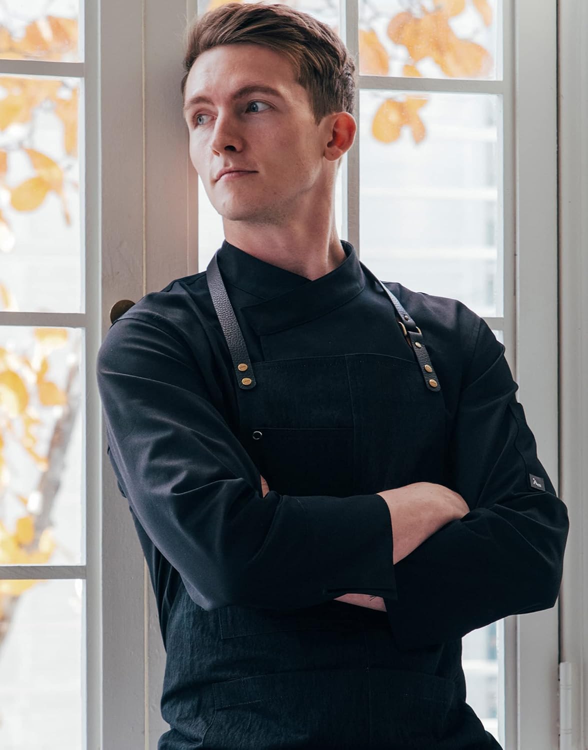 Abrigo Chef Profesional de Algodón con Capucha y Bolsillos