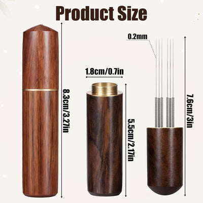 Distribuidor de espresso profesional con mango de madera