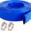 Manguera retrolavado piscina 1-1/4pulg 100ft PVC azul