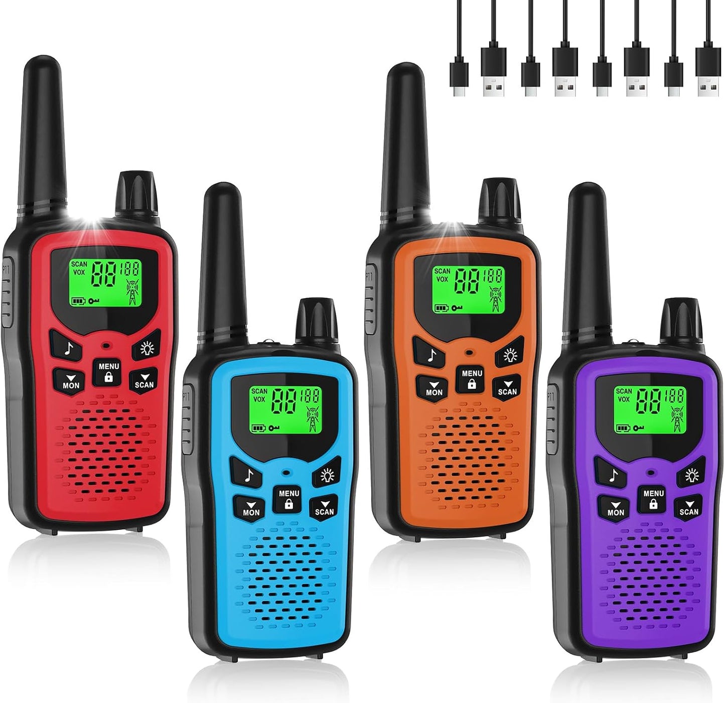 Walkie Talkies recargables 22 canales FRS campamento