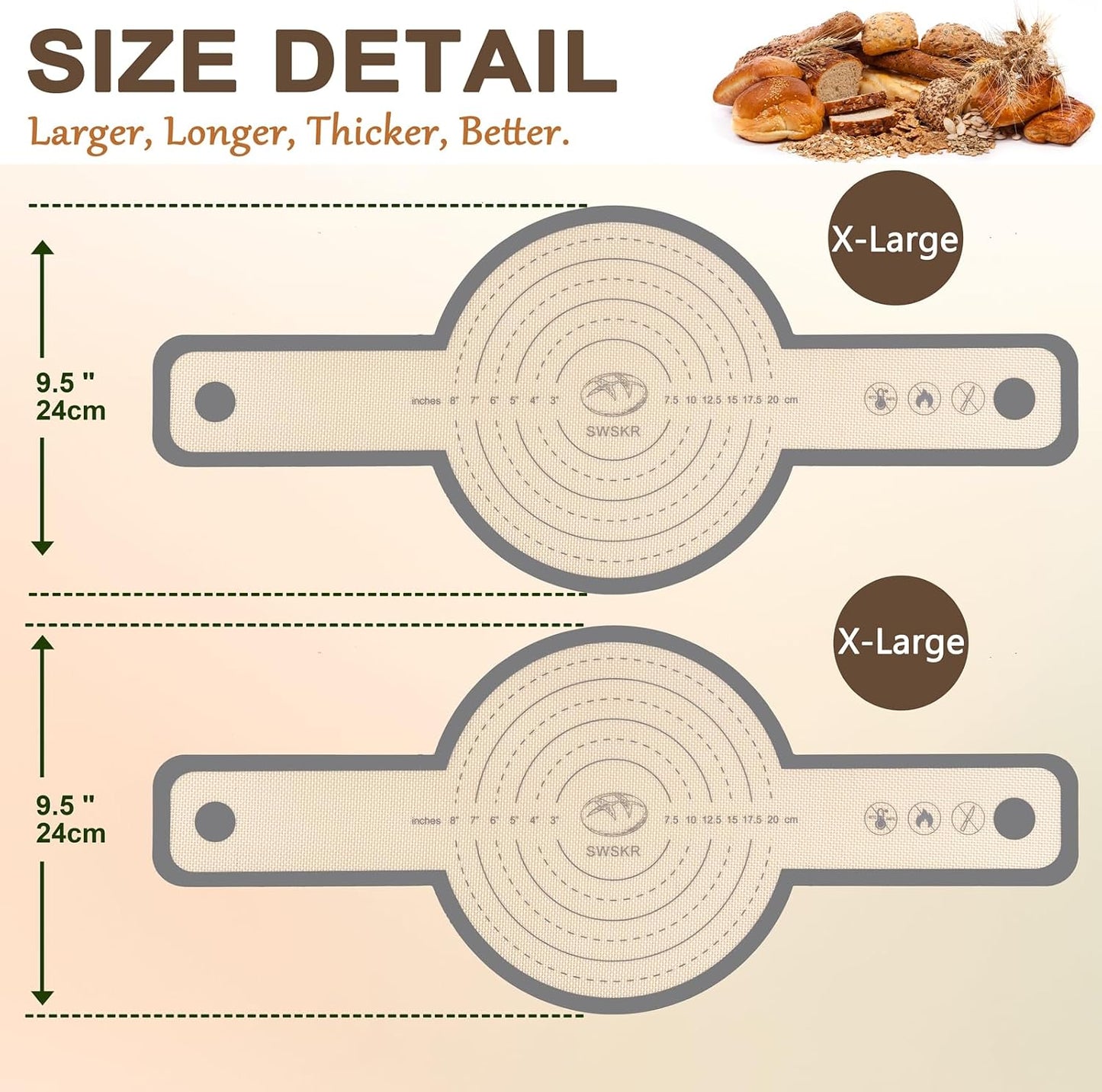 Eslingas silicona horno holandés 24cm set 2