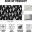 Set 4 Manteles Retro Cactus 12x18pulg Blanconegro Lavables