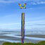 Mariposa y cinta windsock colorido medalion resina