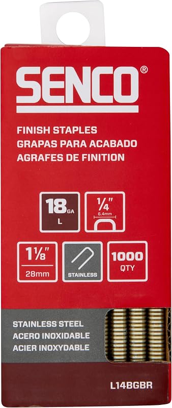 Grapas acero inox 1/4pulg 1-1/8pulg 1000uds