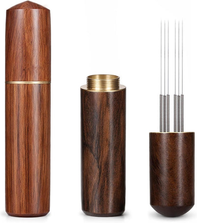 Distribuidor de espresso profesional con mango de madera