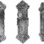 Ganchos hierro fundido pared set 3 color plata/negro