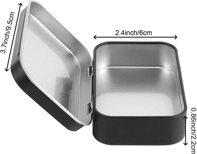 60 Latas Rectangulares Metal Bisagras Contenedores Almacenamiento
