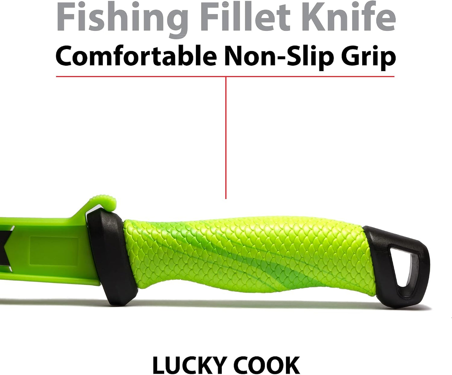 Cuchillo filete pescado curvado 6.5pulg flexible ergonómico