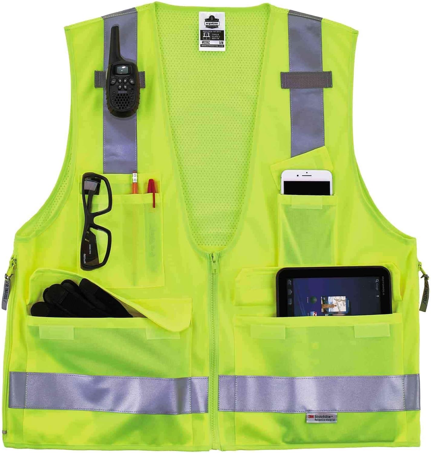 Chaleco agrimensura unisex Clase 2 color lima
