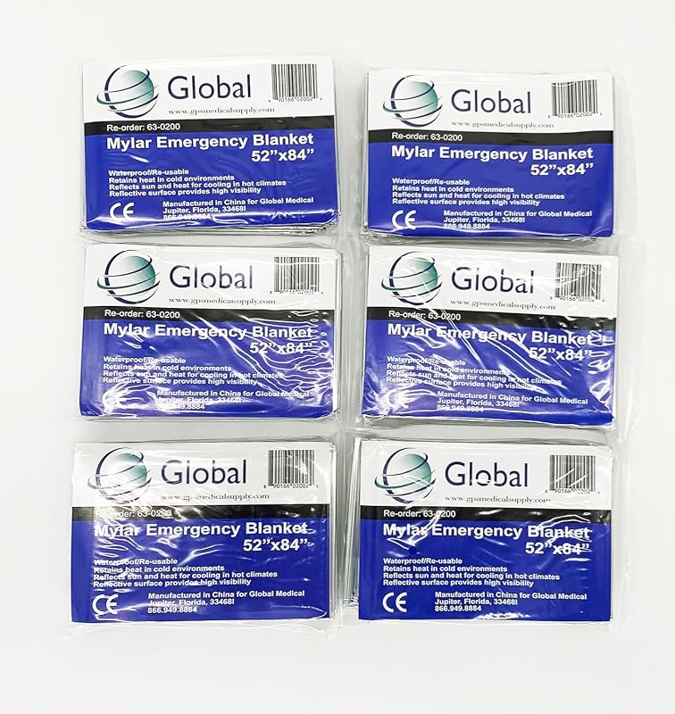 6 Manta Térmica Mylar Supervivencia Impermeable Aire Libre