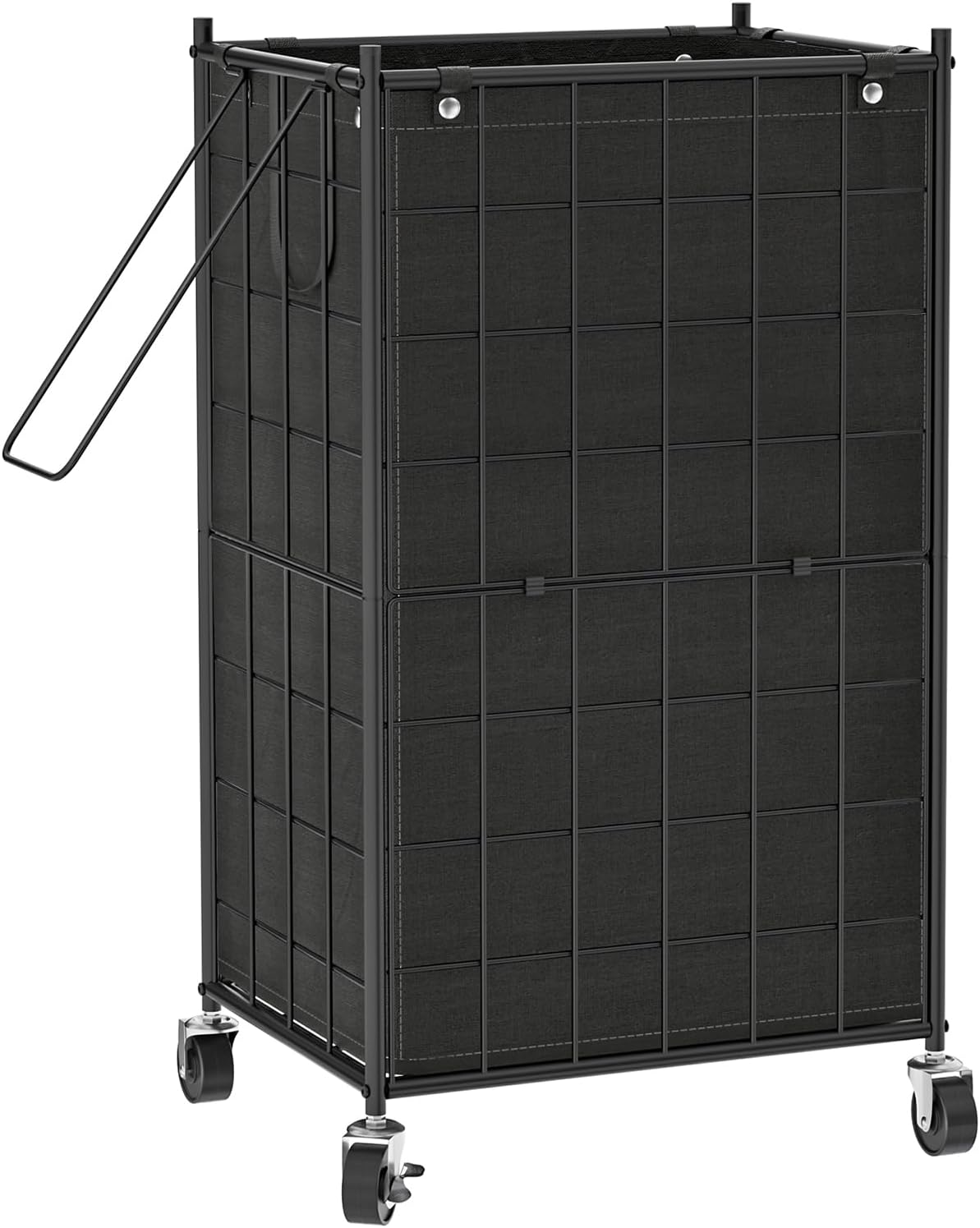 Cesta ropa sucia con ruedas alambre 100l dormitorio