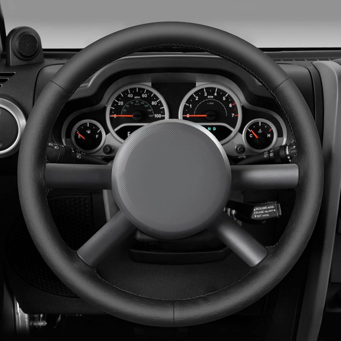 Funda volante Jeep Wrangler JK 07-10 cuero cosido a mano