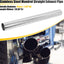 Tubo escape recto 30pulg acero inox t304 ajuste universal