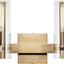 Lámpara baño 2 luces vidrio estriado bronce 9.75x13.75"