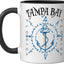 Taza Cerámica Náutica Rosa de Compás Negro/Blanco