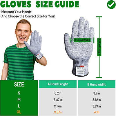 2 Pzas Guantes Corte Nivel 5 Seguros Cocina