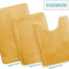 Set 3 Alfombras Baño Espuma Viscoelástica Antiderrap Dorado