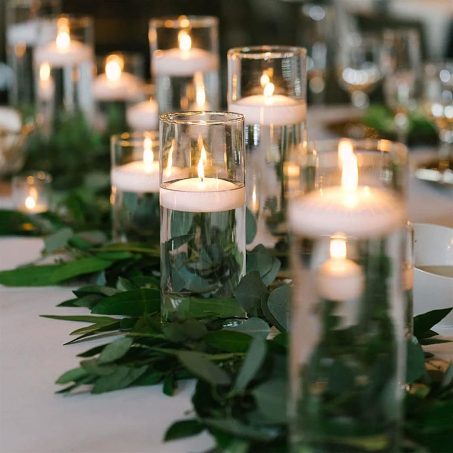 36 Velas Flotantes Blancas 3pulg Bodas Eventos