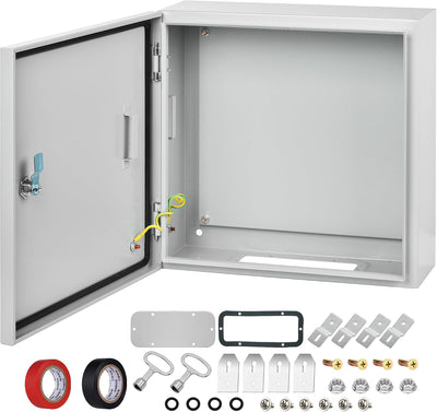 Caja conexiones eléctricas acero 12x12x8 impermeable