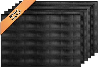 6 Pzas Alfombrillas Silicona 18x12pulg Barra Cafetería