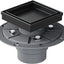 Drenaje ducha cuadrado 4" acero inox negro mate