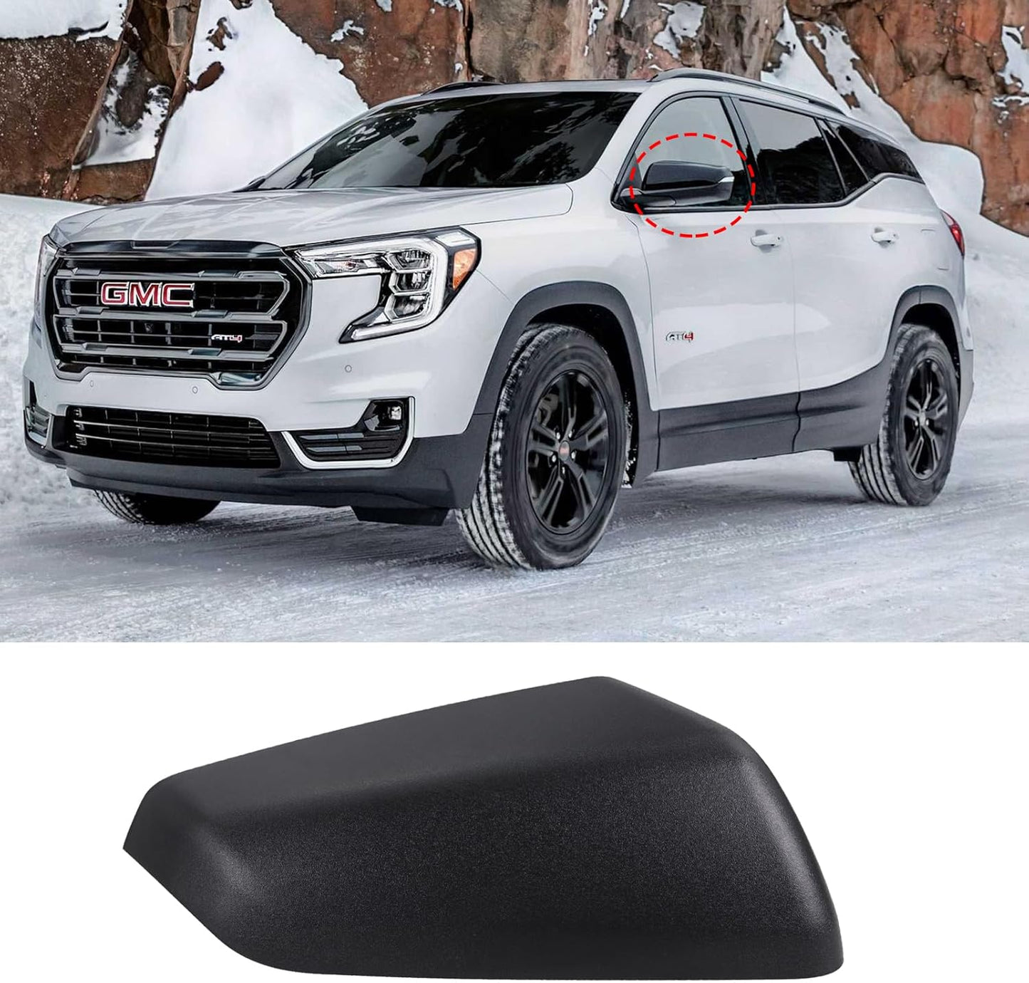 Cubierta espejo retrovisor Chevy Equinox 2018-23 negro