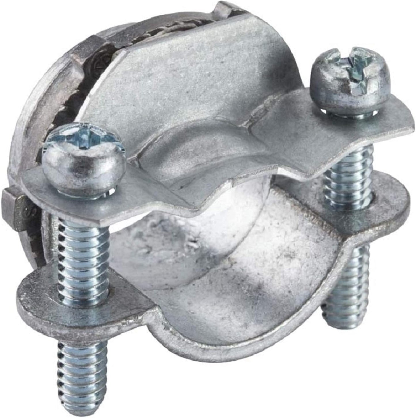 Conector abrazadera no metálico 1pulg 25 pzas color plata