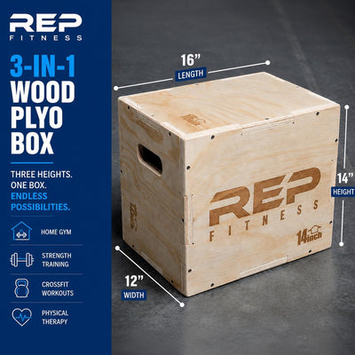 Caja salto madera crossfit plataformas 12-30pulg