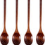 Cucharas de madera largas para comer y servir café, té y sopa