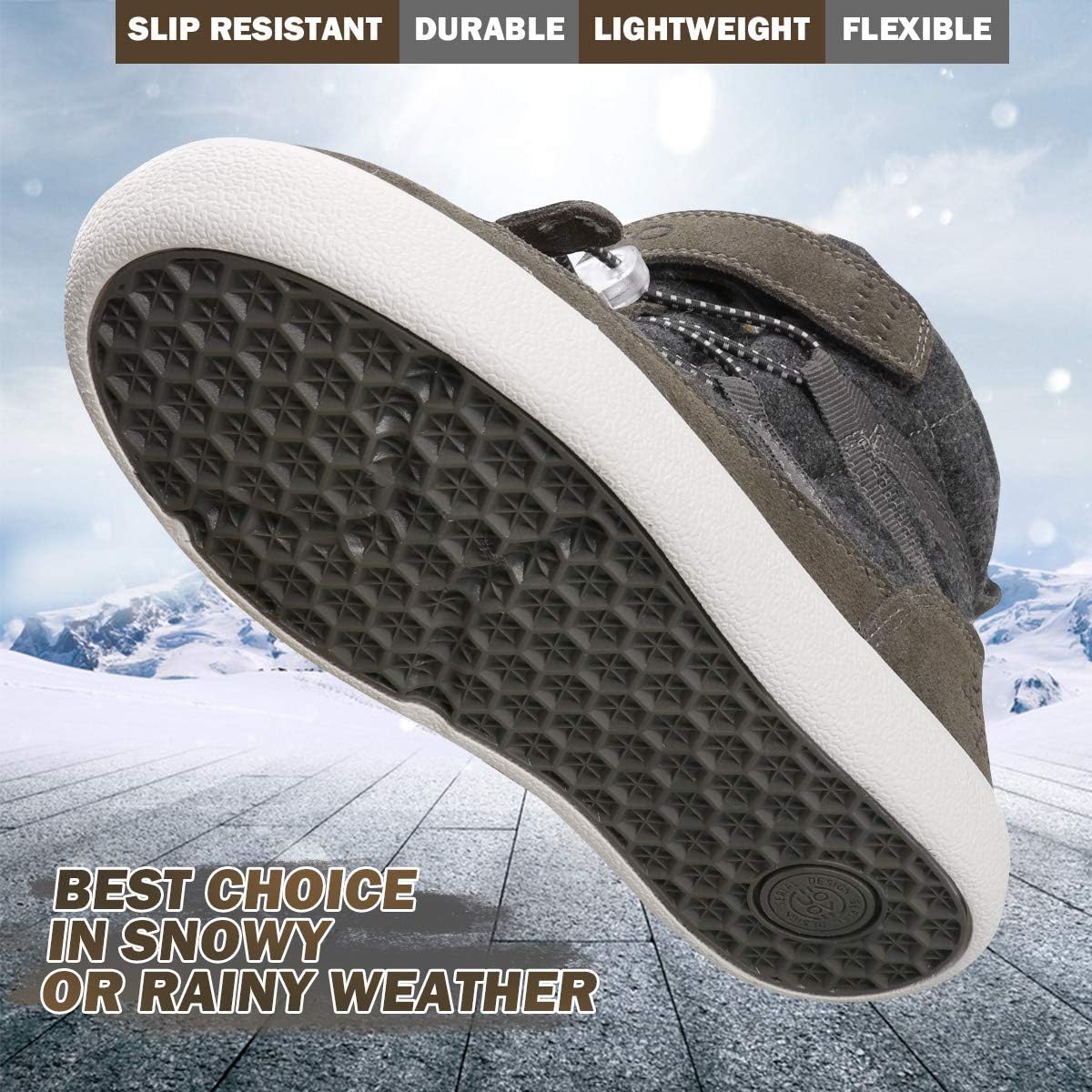 Botas nieve niños impermeables forro piel antiderrap