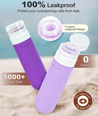 Botellas viaje TSA aprobadas contenedores silicona 3