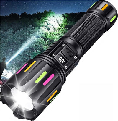 Linterna LED recargable súper brillante 5 modos luz táctica