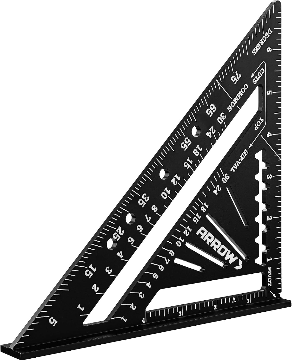 Regla triangular de aluminio Arrow 17,78 cm carpintería