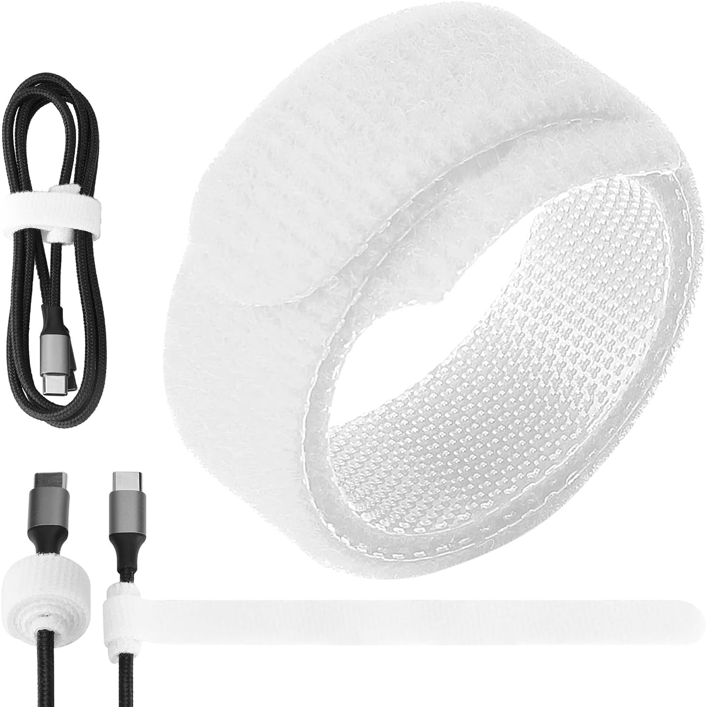 Pack 50 sujetacables ajustables reutilizables