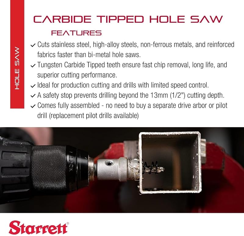 Sierra perforadora acero inox punta carburo 7/8" SM22