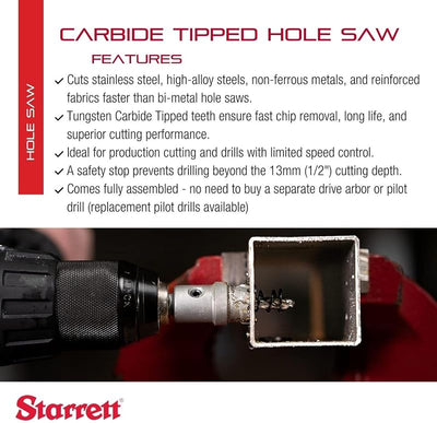 Sierra perforadora acero inox punta carburo 7/8" SM22