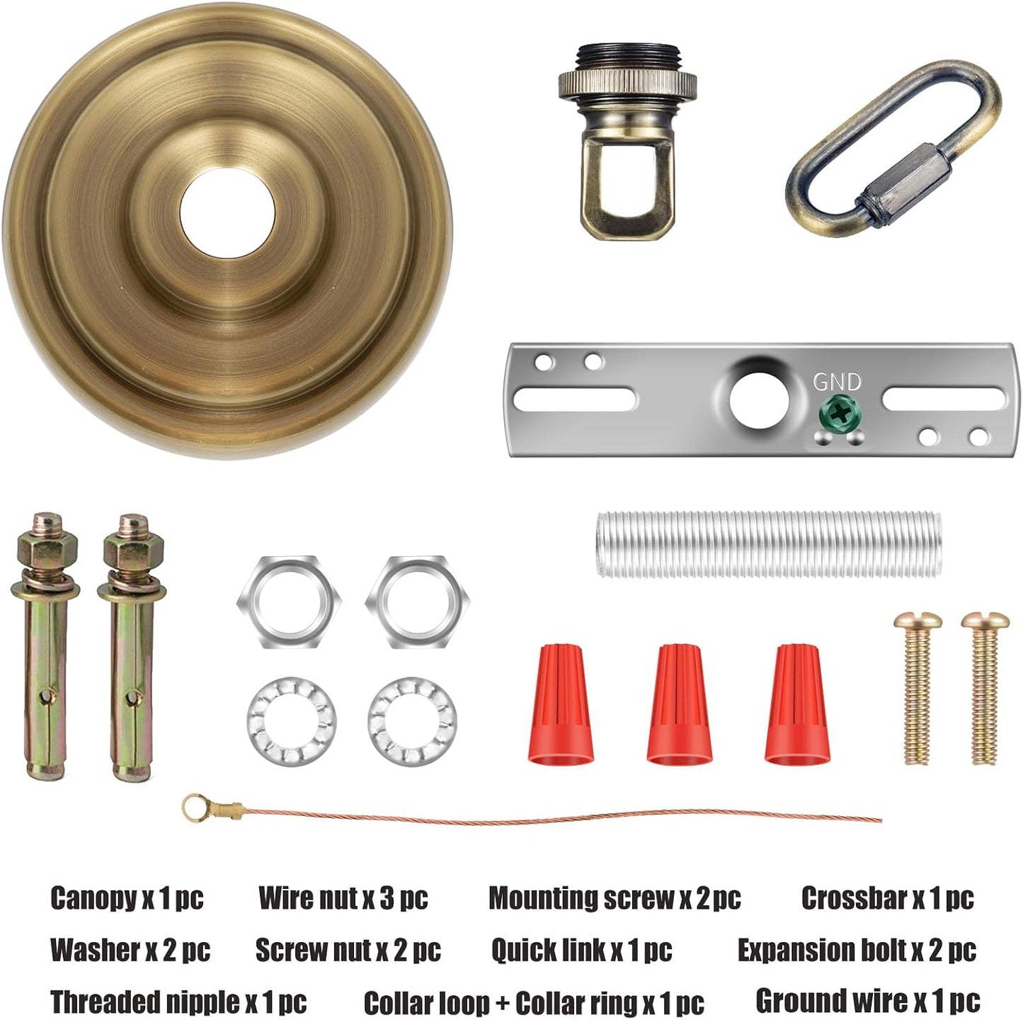 Kit toldo luz 6pulg cubierta resistente bronce