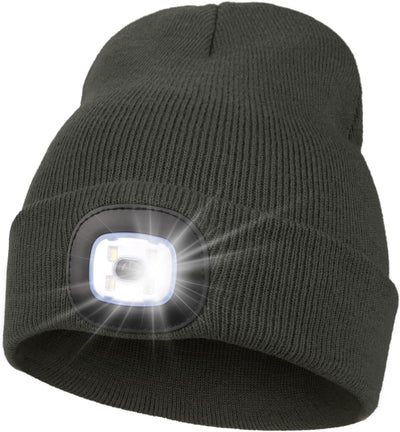 Gorro LED unisex recargable USB manos libres