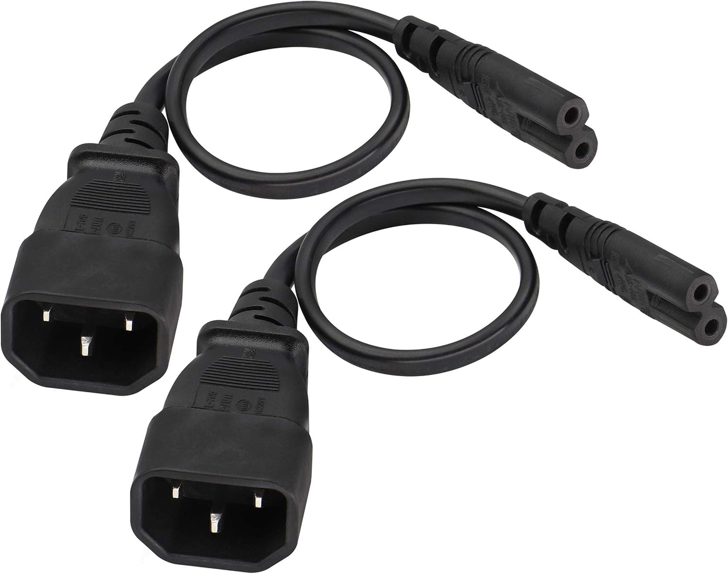 2 Pzas Adaptador CA IEC C14 a C7 10A 125V