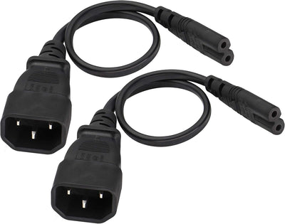 2 Pzas Adaptador CA IEC C14 a C7 10A 125V