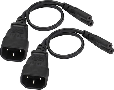 2 Pzas Adaptador CA IEC C14 a C7 10A 125V