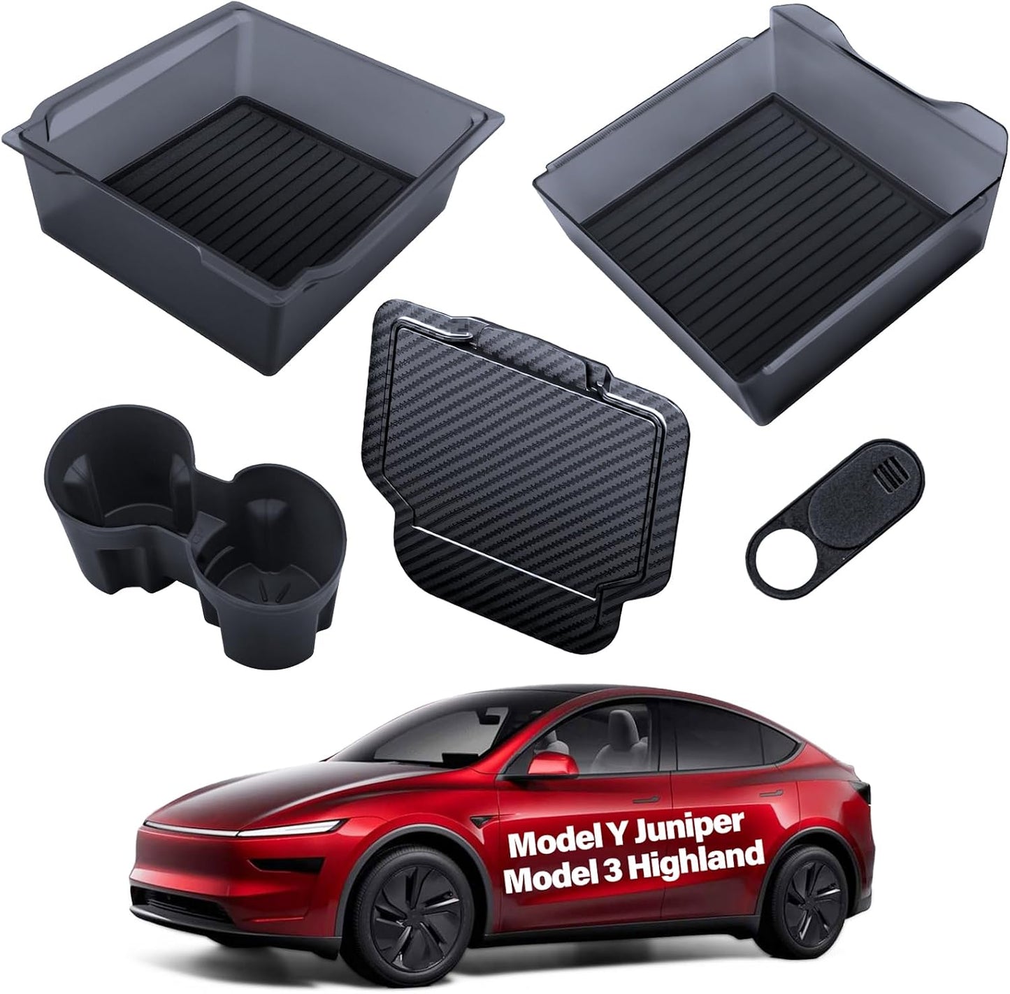 Bandeja organizadora consola Tesla Model Y 3 2025-2026