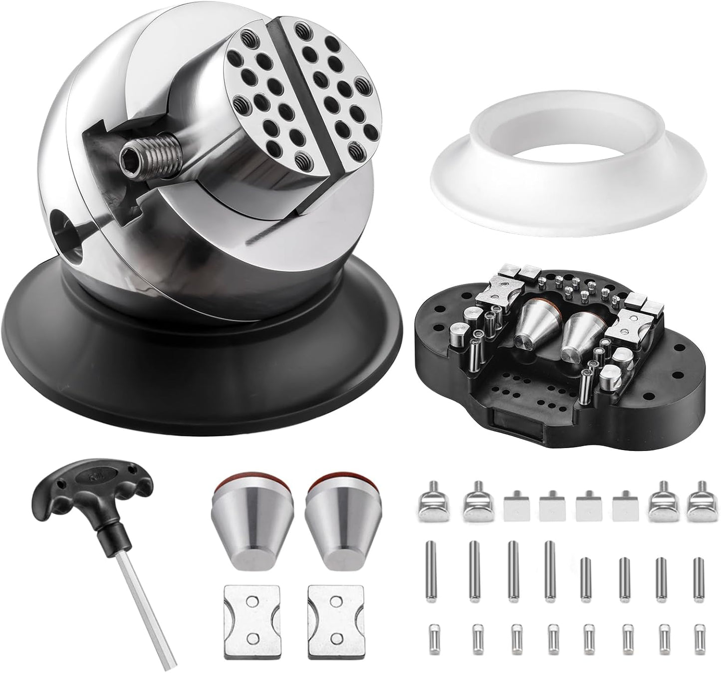 Tornillo bola 3pulg 36 pzas accesorio joyería grabado 360°