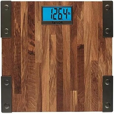 Báscula digital peso corporal 440lb LCD azul automático