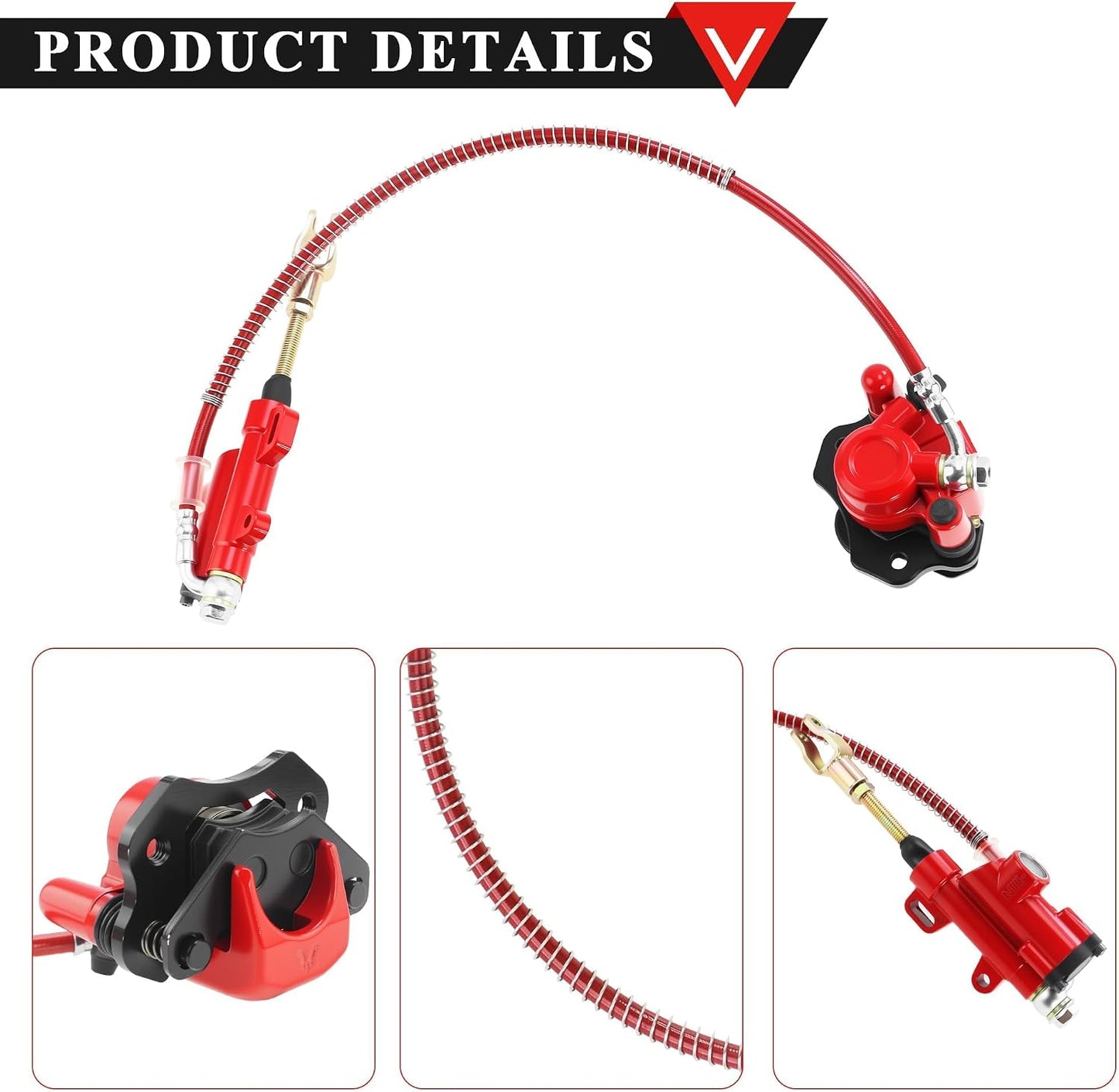 Pinza freno trasero quad 50-125cc chino rojo