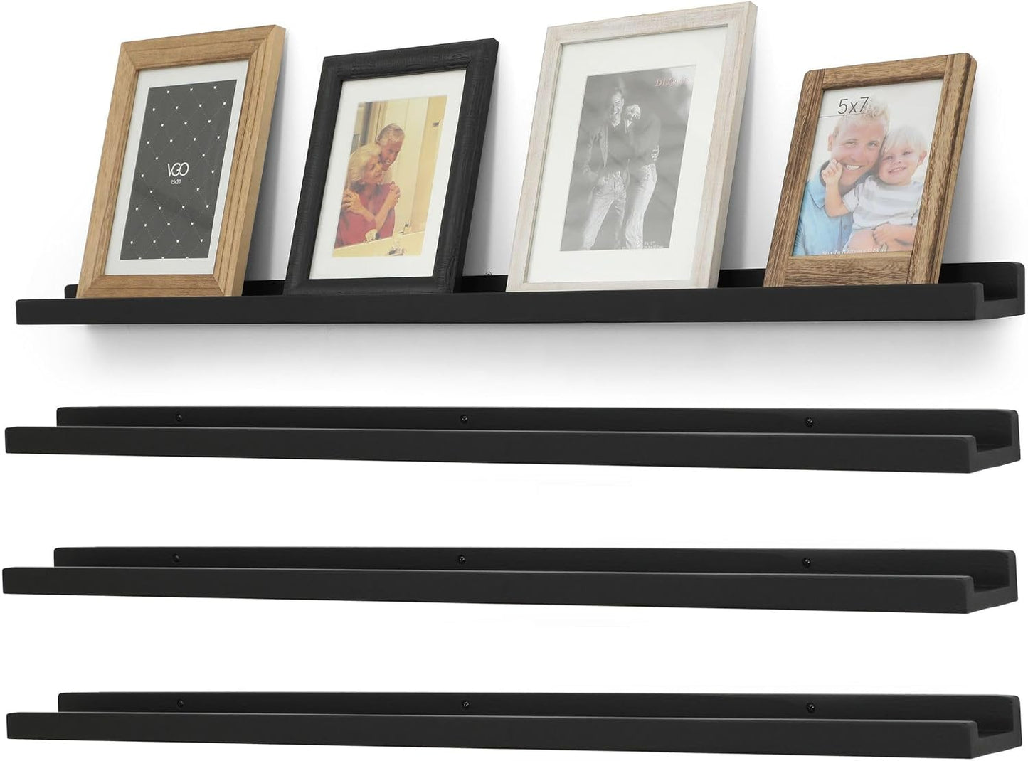 Estantes rústicos para pared set 4 repisas vinilo bebé